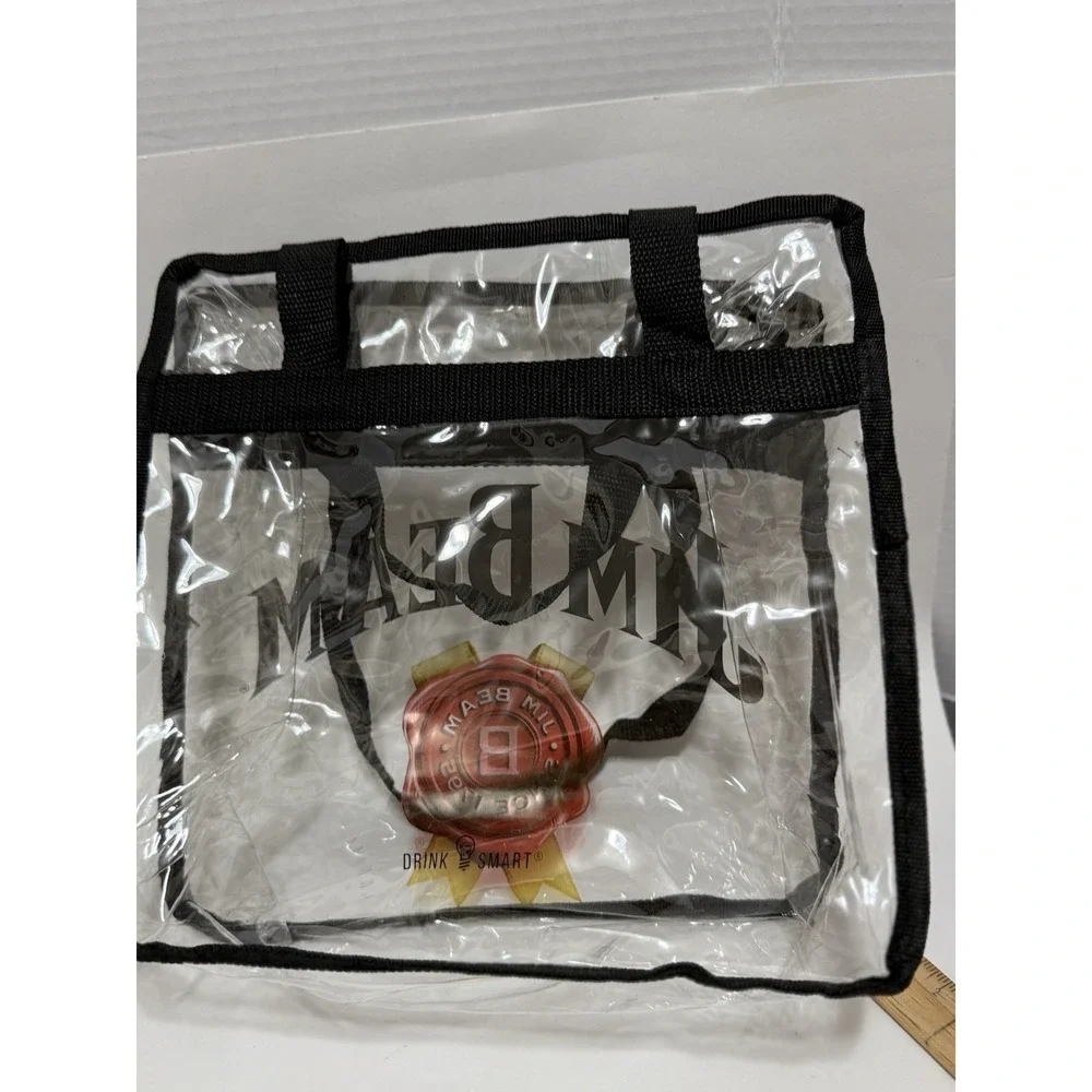 NEW Jim Beam Clear Festival Approved Stadium Zipper Carry Bag Pouch Purse Rare